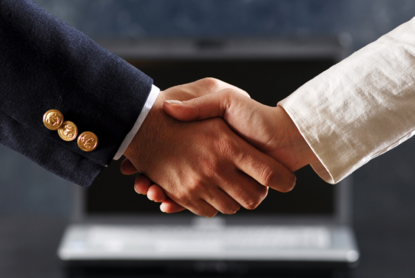 Partners shaking hands