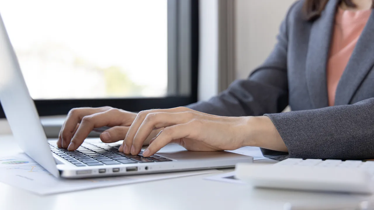 Work being done on a laptop