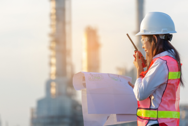An engineer working on site