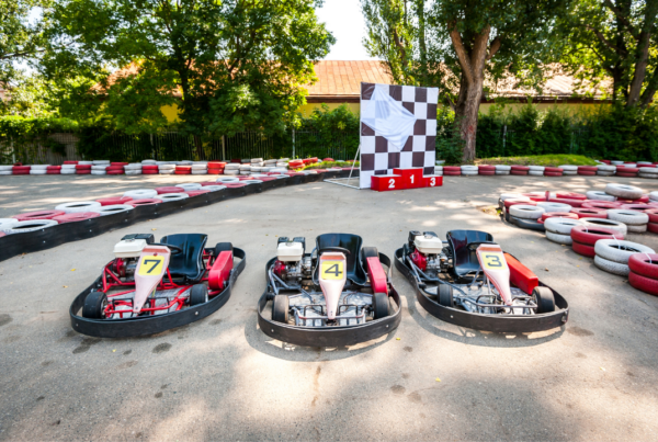 Three gokarts on a track | Scott Legal, P.C. Three gokarts on a track