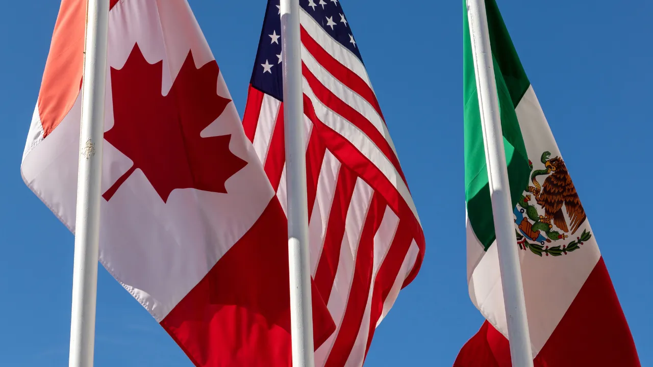 Canada, US and Mexican flag